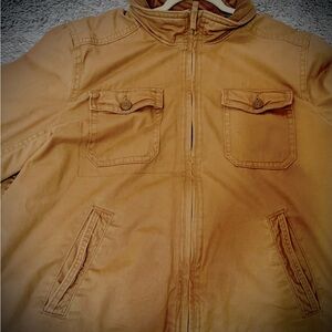 American Eagle Outfitters Brown Zip-Up Field Jacket
Fits more like an XL.